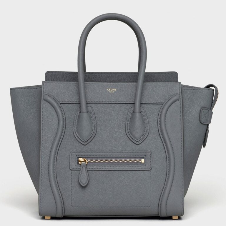 Celine Micro Luggage Tote Bag Faux in Kohl
