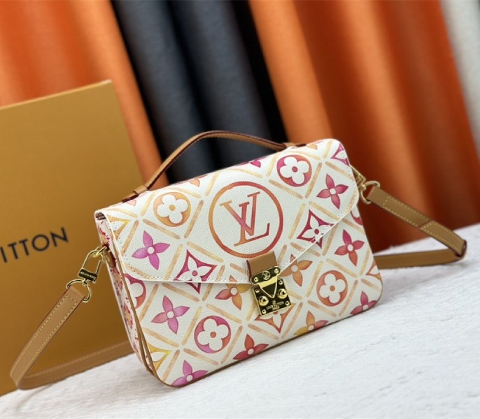 Louis Vuitton LV By The Pool Monogram Tiles Canvas Metis Handbag In Coral angle 2