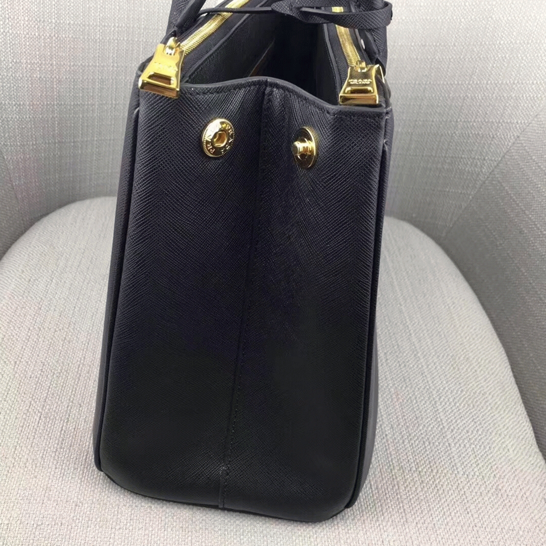Black Prada Galleria Tote Replica – Large Size angle 4