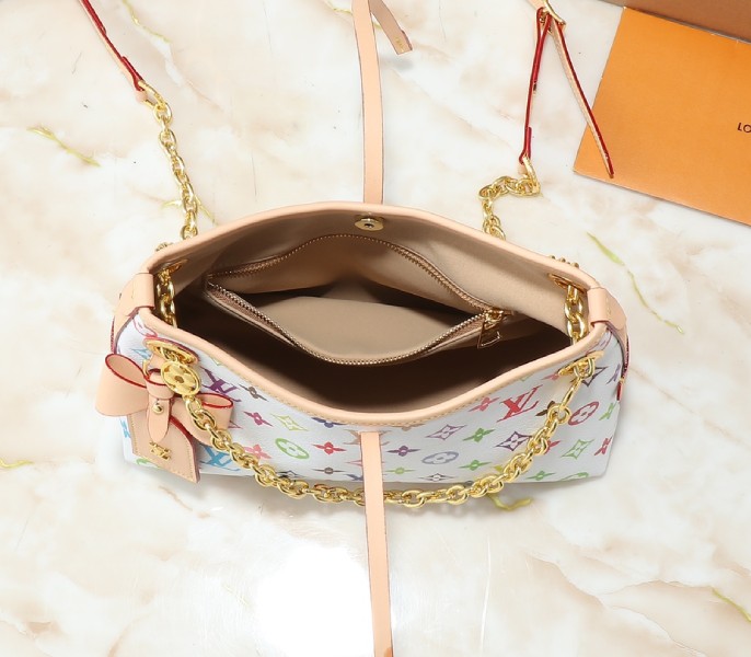LV X TM Multicolored CarryAll BB In White angle 5