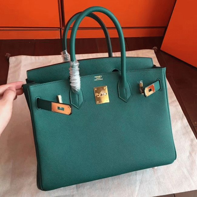 Malachite Shade Copy Hermes Birkin 30cm Replica angle 5