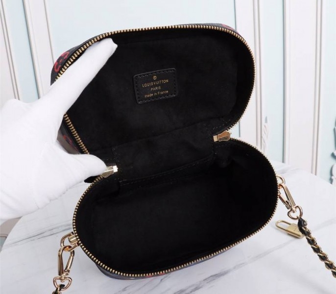 Louis Vuitton Game On Vanity PM Bag In Black angle 5