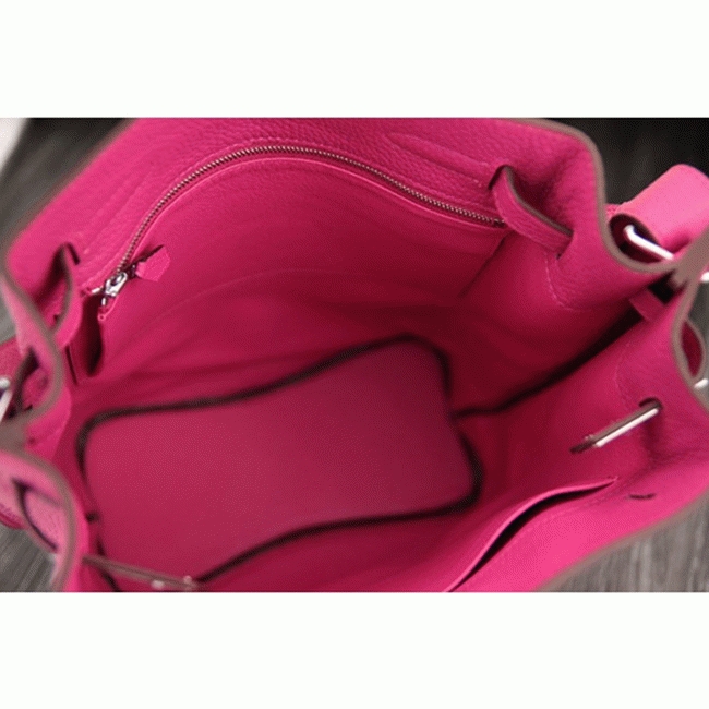 Rose Red Leather Replica Hermes So Kelly 22cm Vivid Shoulder Bag angle 3