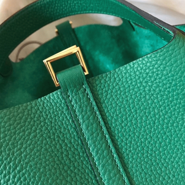 Vert vertigo designer replica Hermes Picotin Lock 18cm handbag angle 2