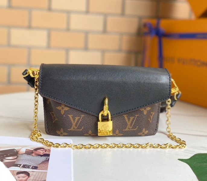 Louis Vuitton Monogram Canvas Padlock On Strap Bag In Black
