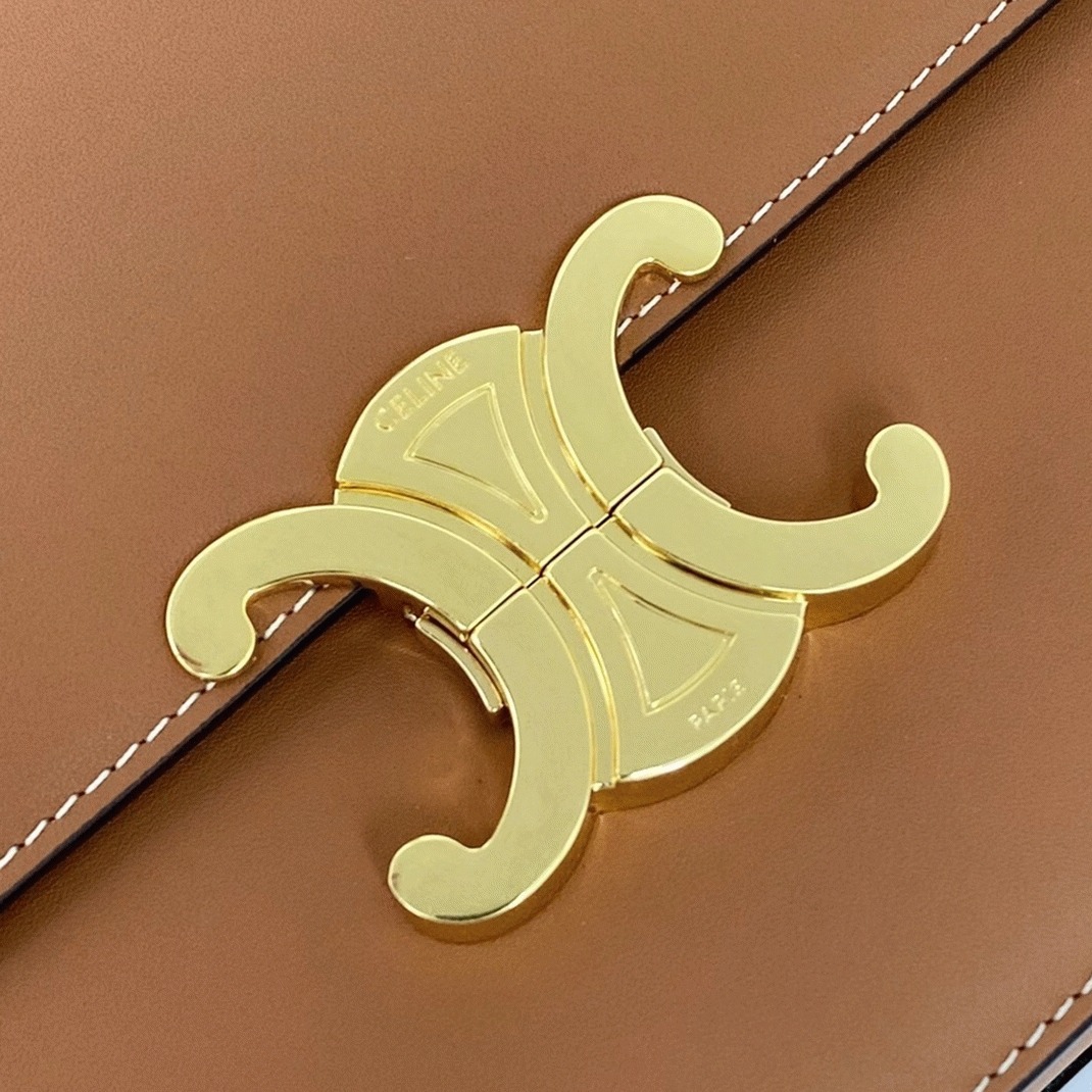 Top Quality Faux Celine Triomphe Medium Bag In Brown angle 2