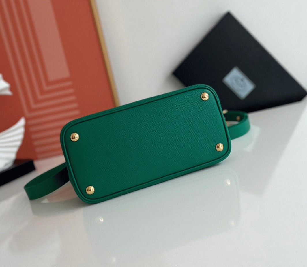 Green Prada Double Mini Bag Best Replica angle 5