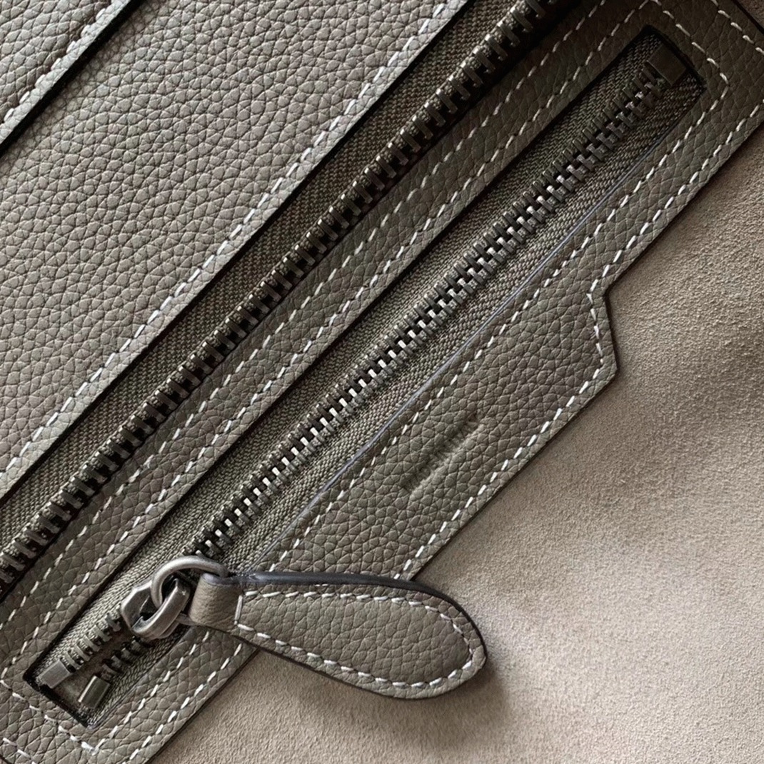 Celine Micro Luggage Tote Bag Knockoff in Souris angle 3