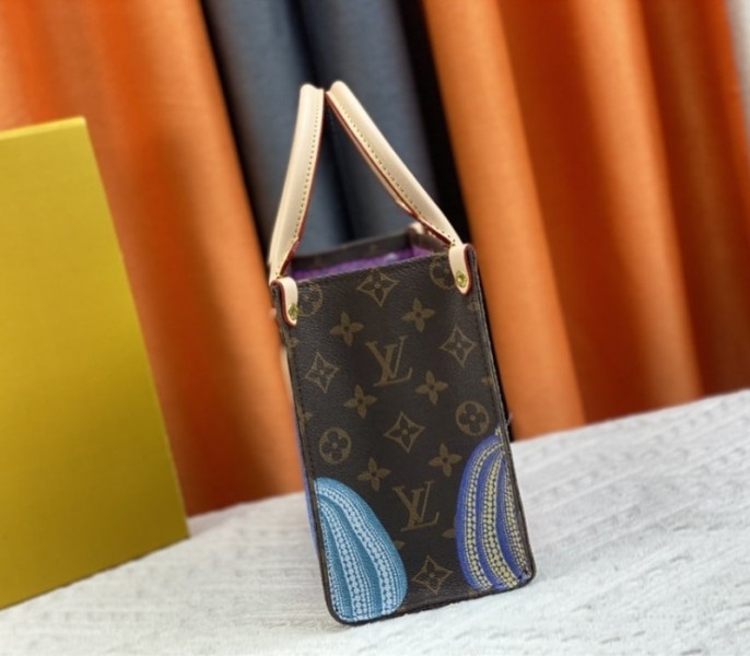 Louis Vuitton X YK Monogram Canvas Onthego PM Tote In Pumpkin angle 4
