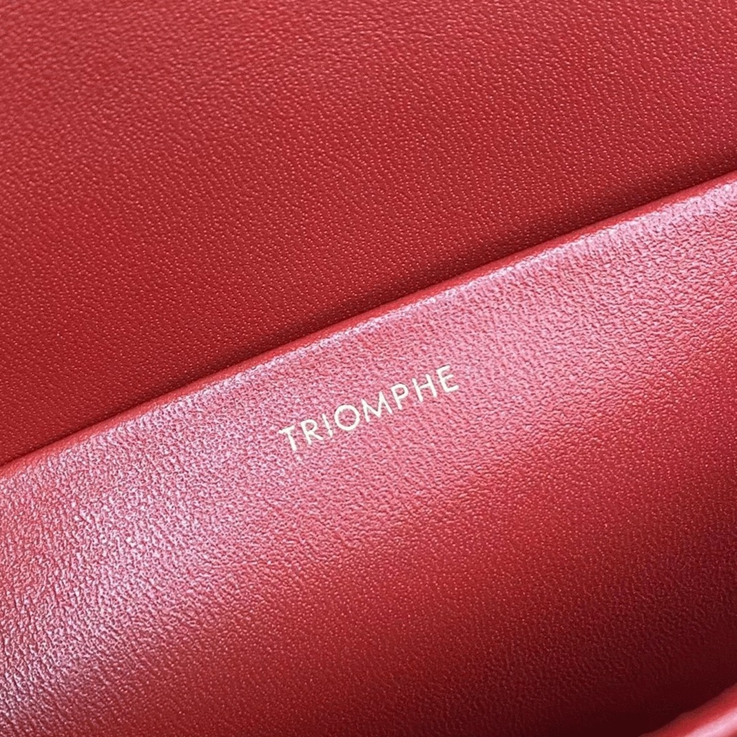 Top Quality Fake Celine Triomphe Medium Bag In Red angle 2
