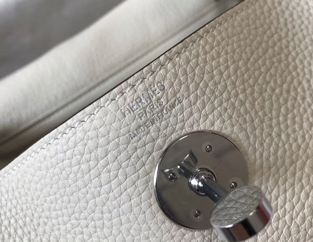 Replica Hermes Lindy 26cm handbag in beton angle 4