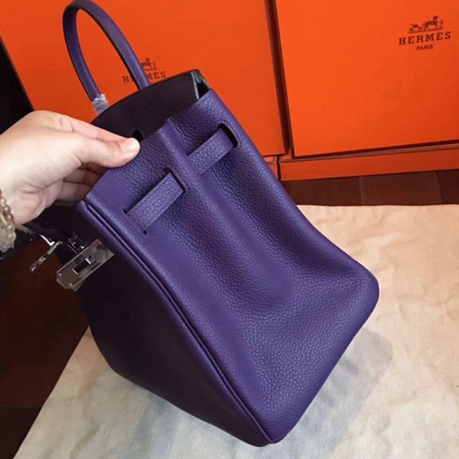 Iris Tone Faux Hermes Birkin 35CM Designer Handbag angle 3
