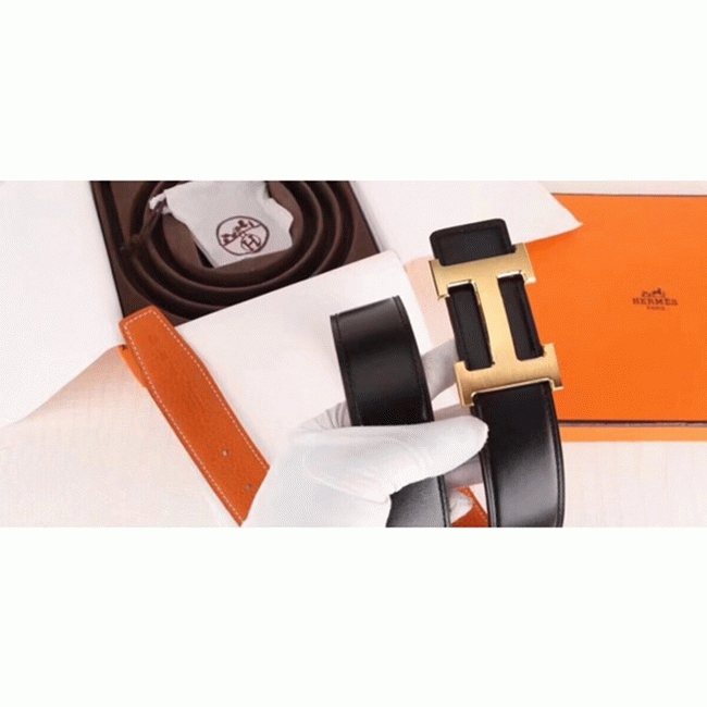 Top replica Hermes H belt buckle in orange color angle 2