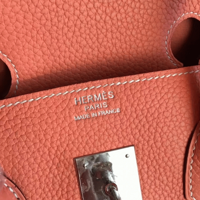 Crevette Shade Fake Designer Hermes Birkin 40cm Purse angle 2