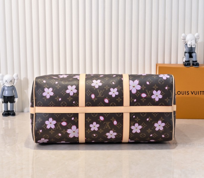 LV X TM Monogram Canvas Keepall 45 With Cherry Blossom angle 4