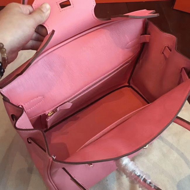 Pink Handmade Imitation Hermes Birkin 30cm Tote angle 3