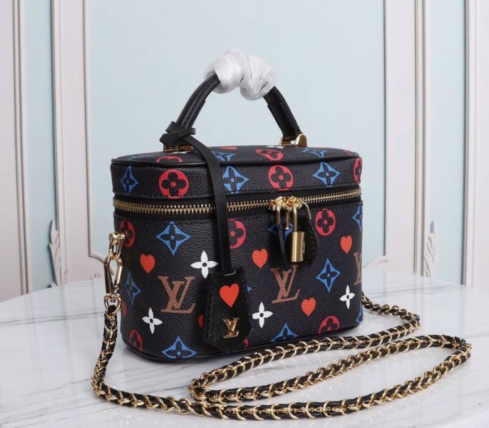 Louis Vuitton Game On Vanity PM Bag In Black angle 2