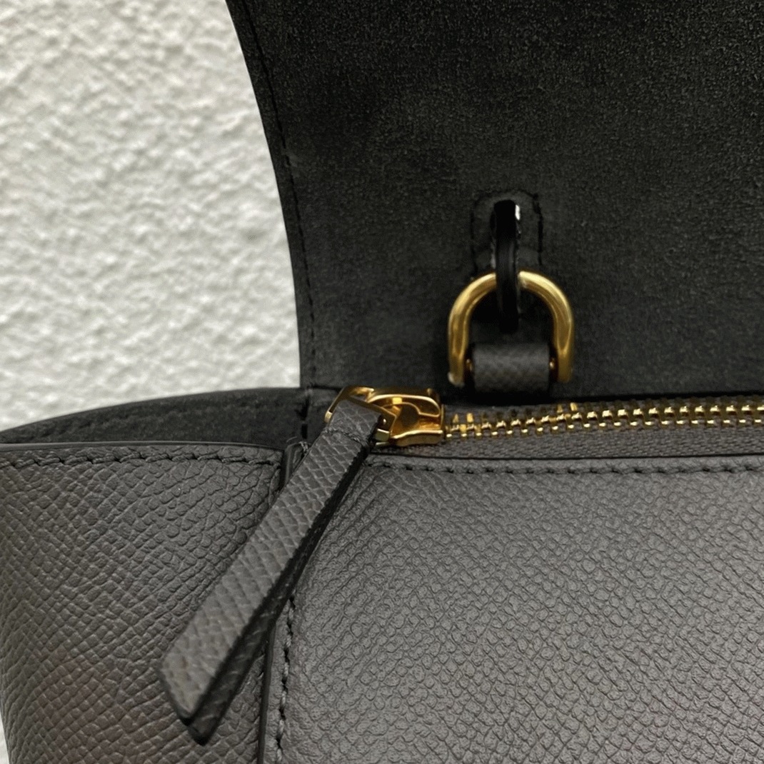 Celine Belt Nano Bag Fake in Grey angle 4