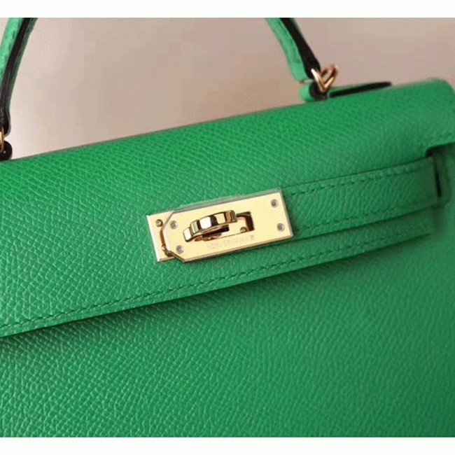 Bamboo Epsom Knockoff Hermes Kelly 20cm Chic Handbag angle 4
