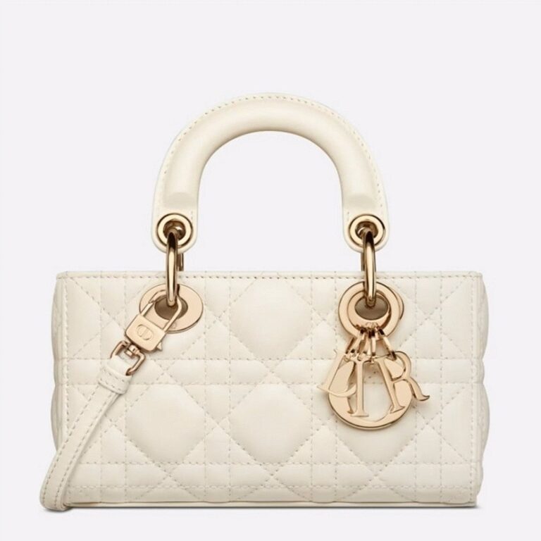 Dior Lady D-Joy Micro Bag Knockoff in White Cannage Lambskin
