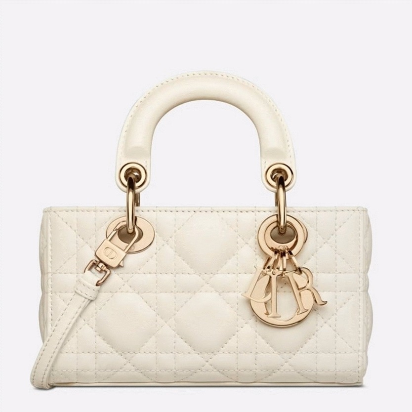 Dior Lady D-Joy Micro Bag Knockoff in White Cannage Lambskin