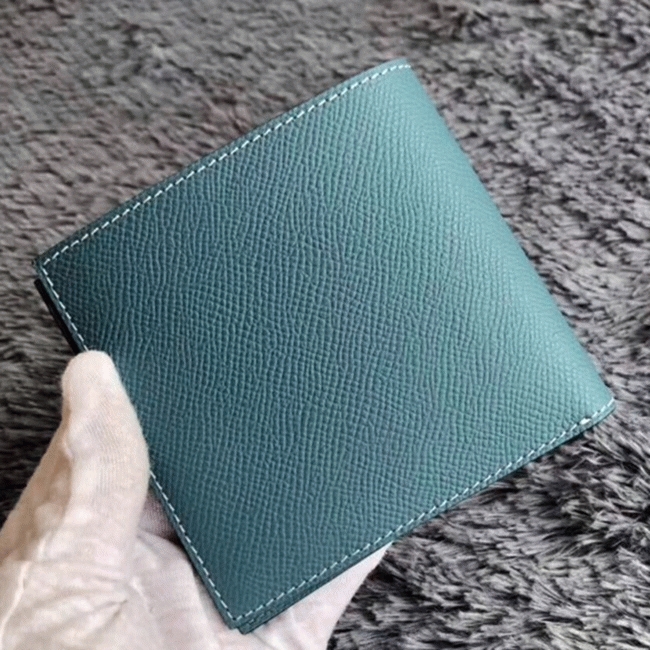 Blue jean top fake Hermes Copernic compact wallet