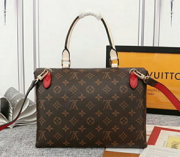 Louis Vuitton Monogram Canvas Marignan Bag In Coquelicot Red angle 4