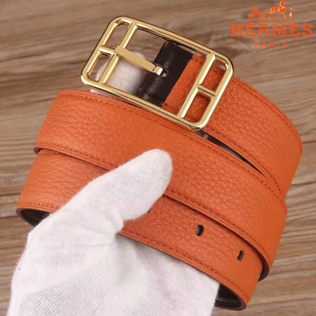 Orange cape cod 32 reversible AAA fake Hermes belt angle 3