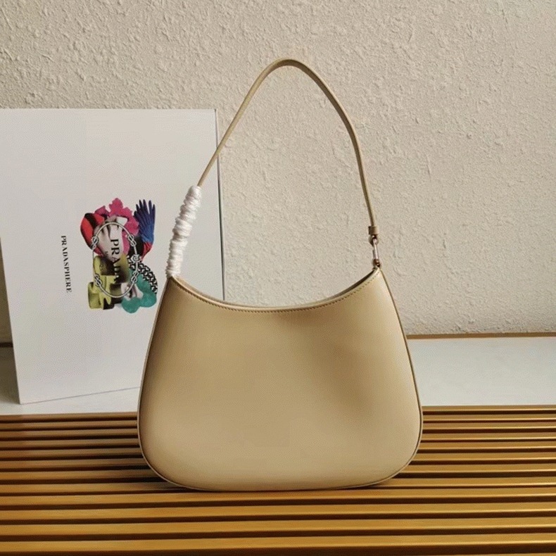 Beige Prada Cleo Large Bag Replica angle 2
