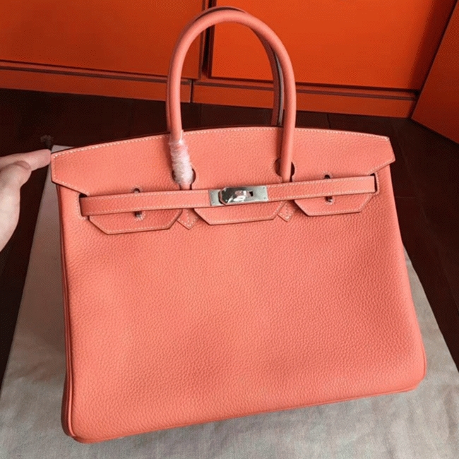 Crevette Shade Premium Knockoff Hermes Birkin 35cm Bag