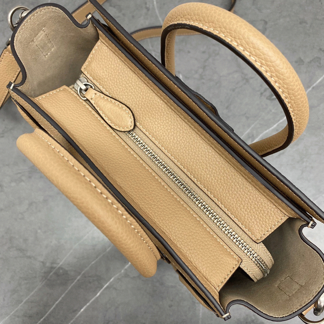 Celine Nano Luggage Tote Bag Knockoff in Dune angle 5