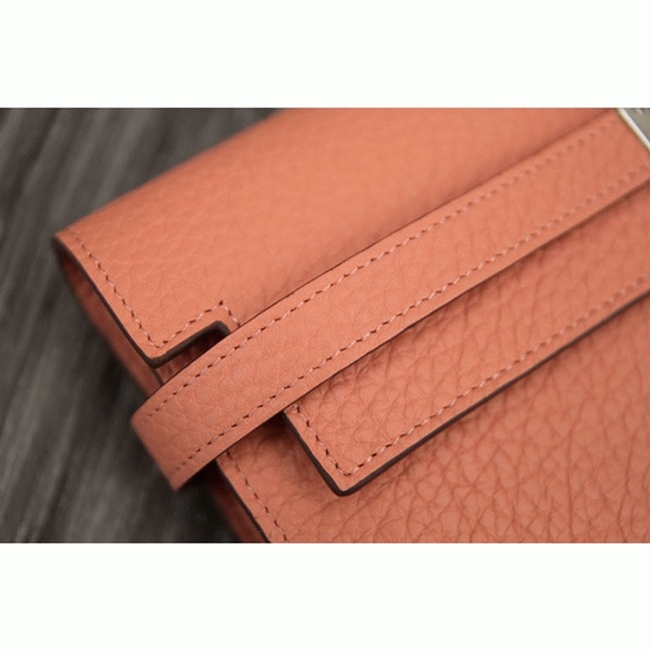 Crevette best replica Hermes Kelly Longue wallet angle 5
