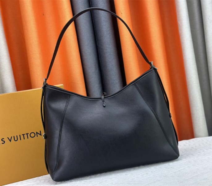 Louis Vuitton X TM CarryAll Vibe MM In Black angle 4