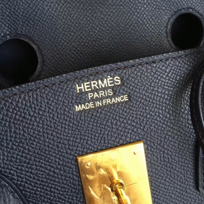 Sapphire Knockoff Hermes Birkin 35cm Elegant Tote angle 2