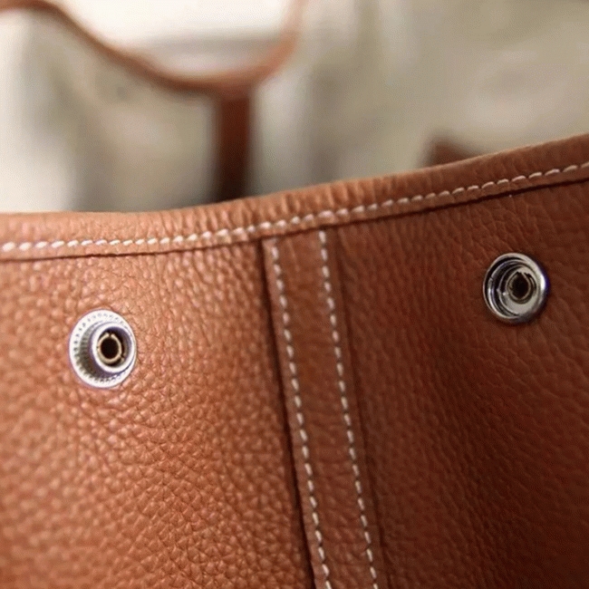 Brown Knockoff Hermes Garden Party 36cm Practical Canvas Tote angle 4