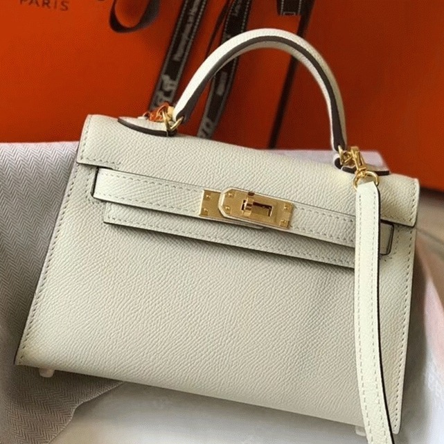 Hermes Kelly Mini II Bag Replica in White