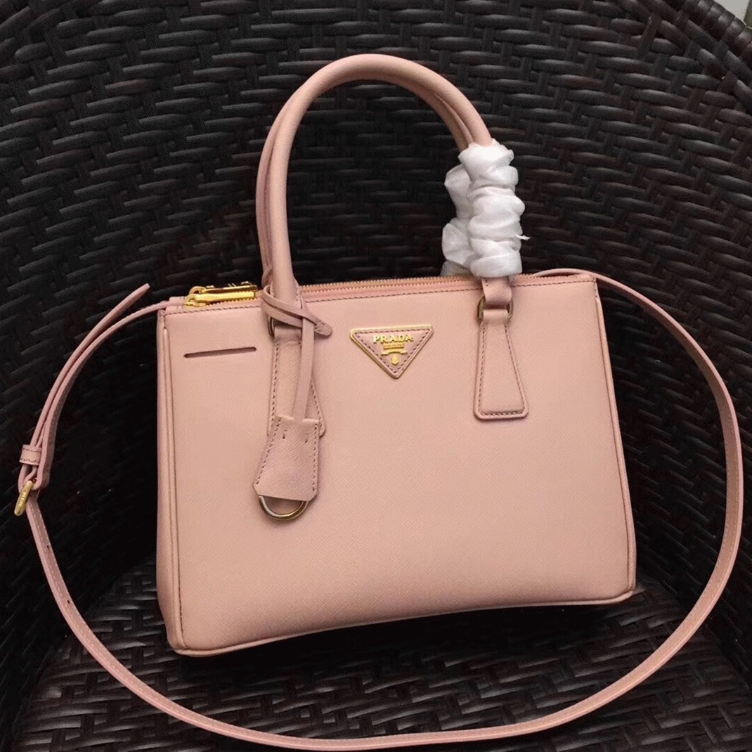 Pink Prada Galleria Medium Bag Fake angle 4