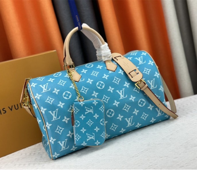 Louis Vuitton Speedy P9 Bandouliere 40 Bag In Turquoise angle 2
