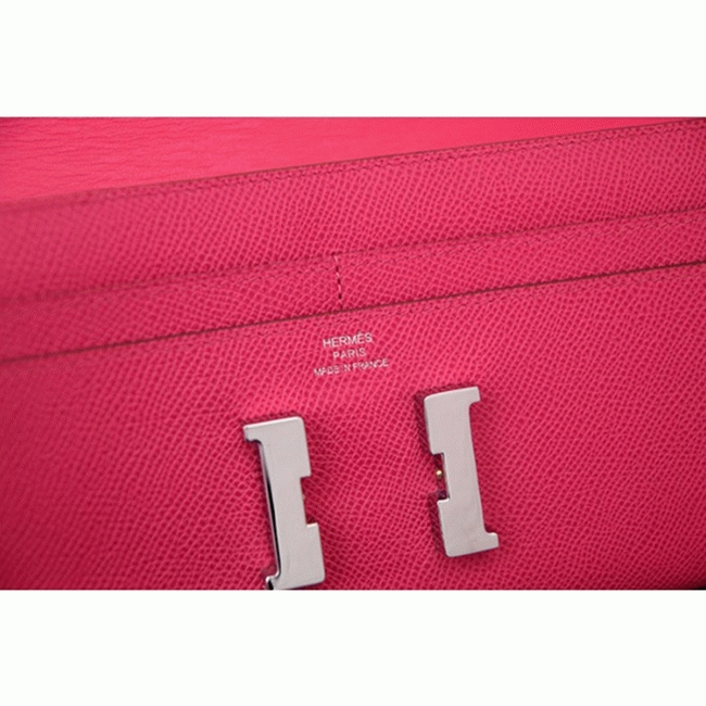 Peach knockoff Hermes Constance wallet angle 4