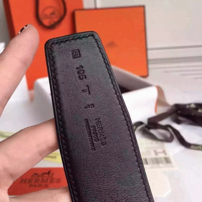 Orange epsom knockoff Hermes belt buckle angle 4