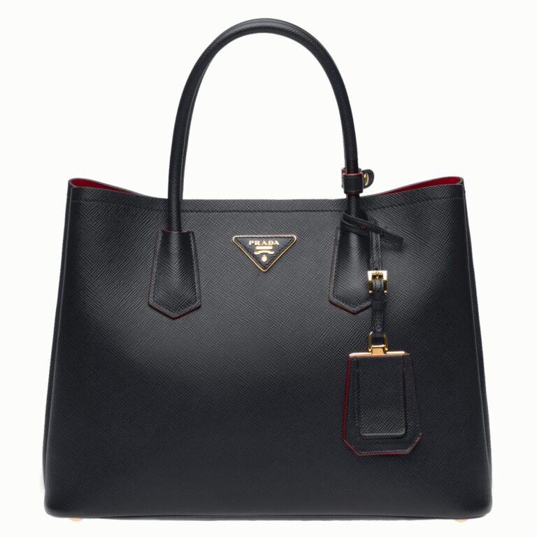 Black Prada Double Medium Tote Bag Imitation