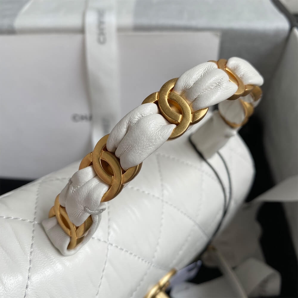CHANEL Mini Flap Bag with Top Handle angle 4