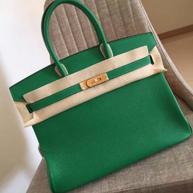 Bamboo Tone Premium Fake Hermes Birkin 35cm Handbag