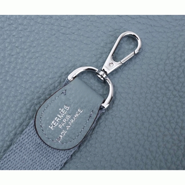 Blue Lin Color Fake Hermes Evelyne II TPM Compact Bag angle 5