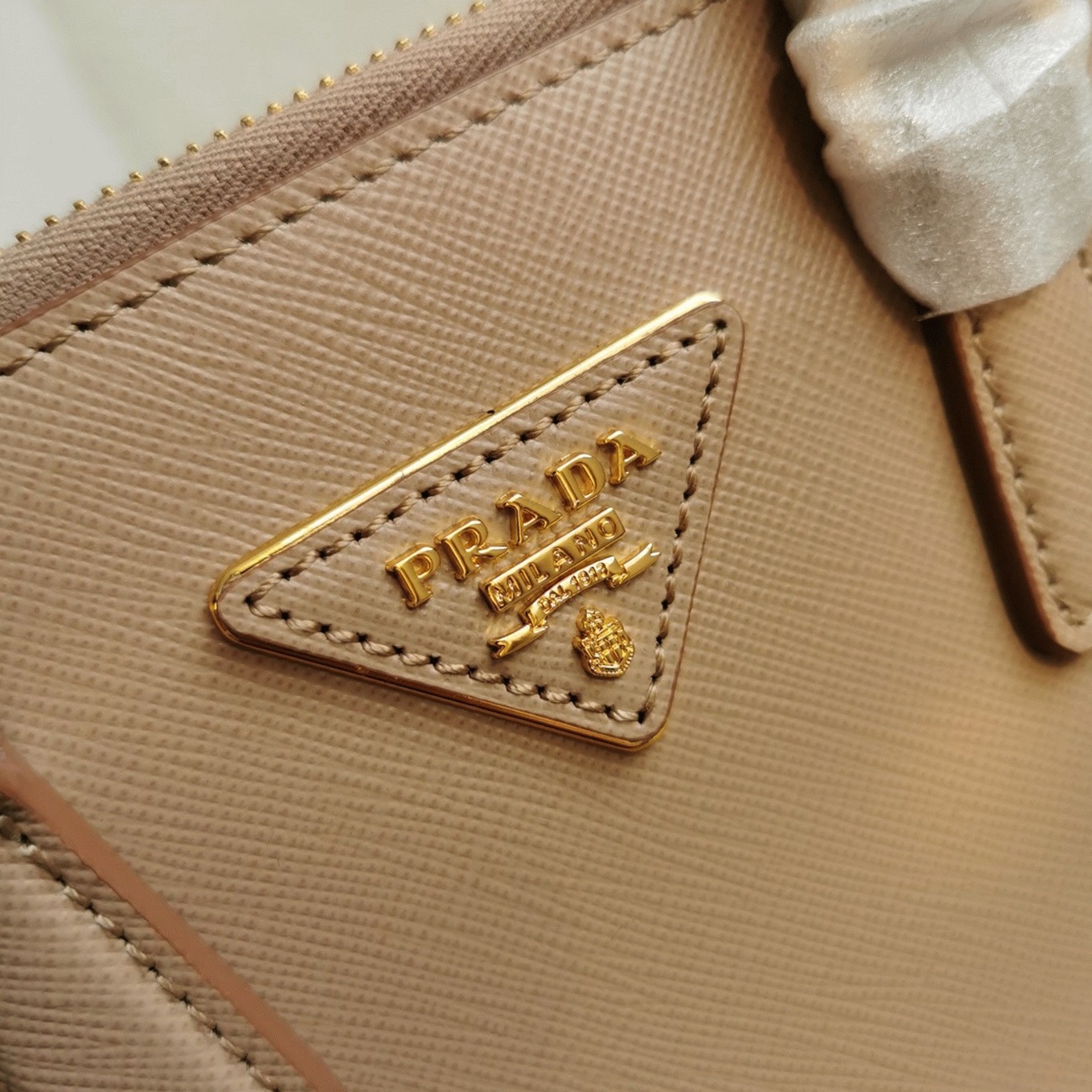 Beige Prada Mini Galleria Bag Replica angle 4
