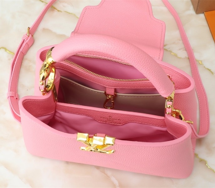 Louis Vuitton Capucines BB Handbag In Pink angle 5