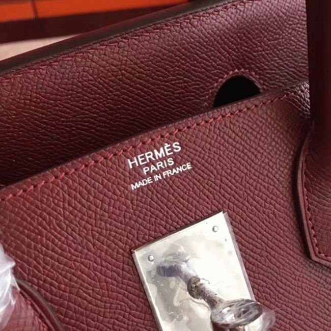 Bordeaux Knockoff Designer Hermes Birkin 30cm Bag angle 5