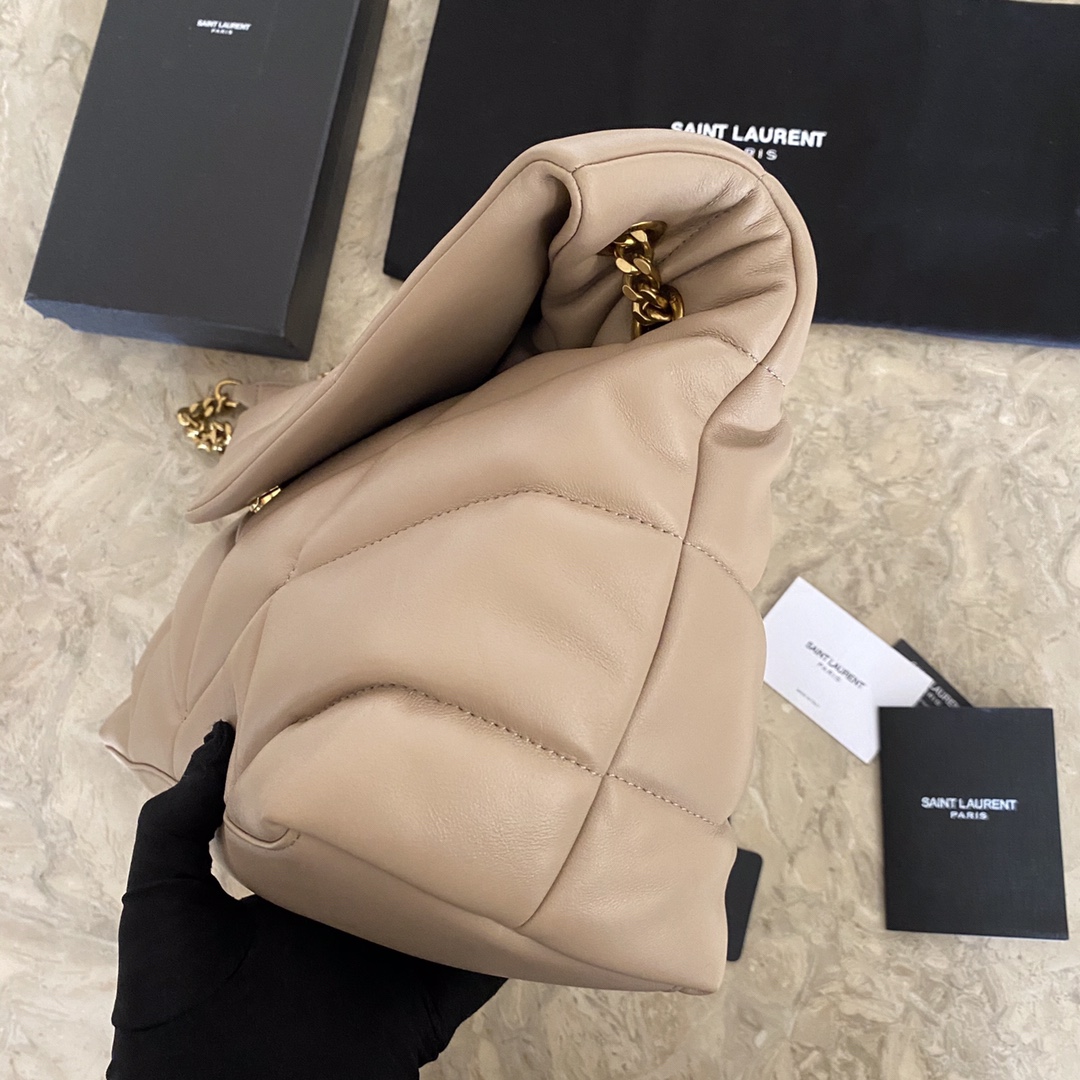 PUFFER LARGE BAG IN QUILTED LAMBSKIN angle 3