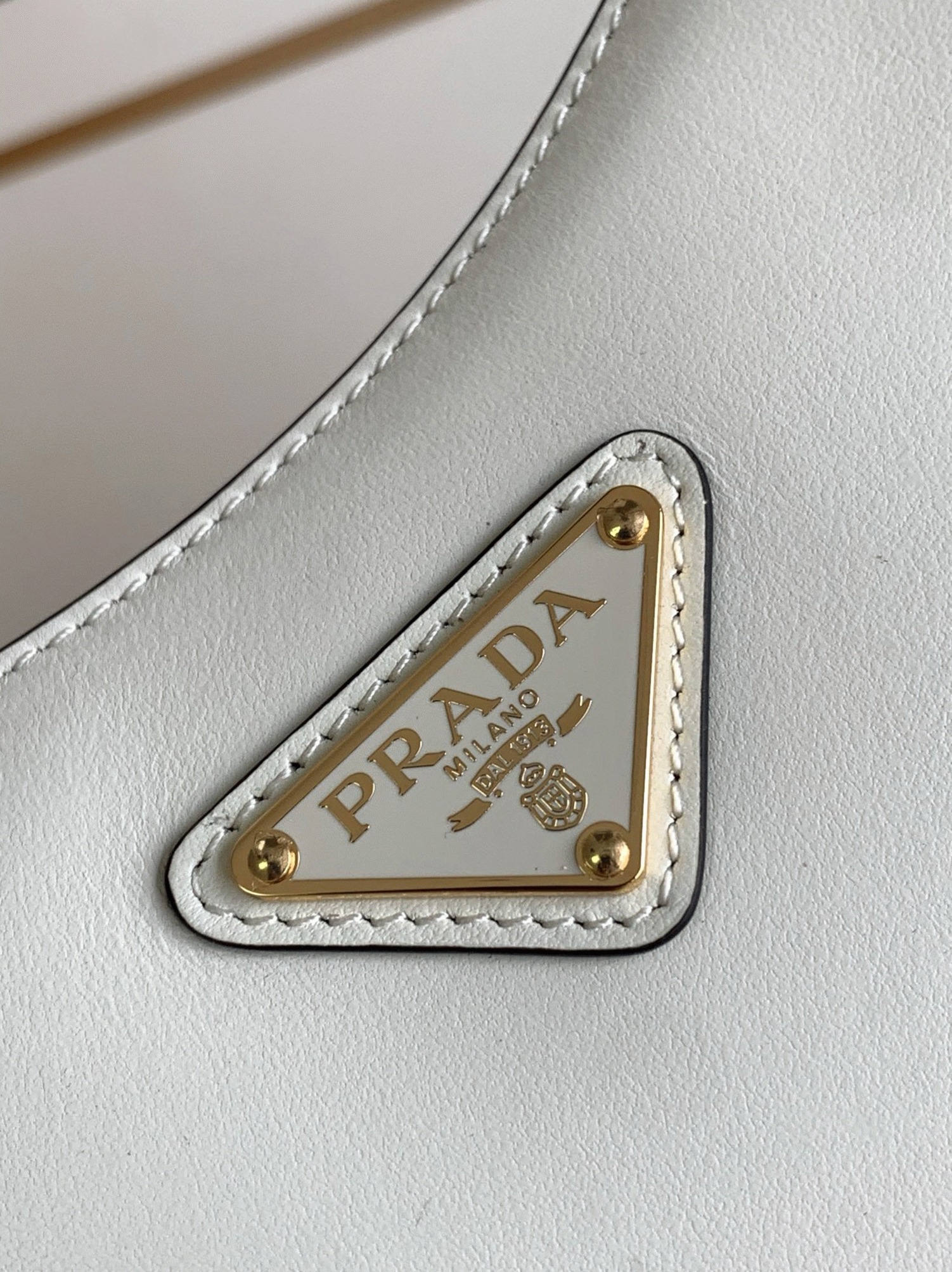 White Prada Arque Mini Shoulder Bag Fake angle 2