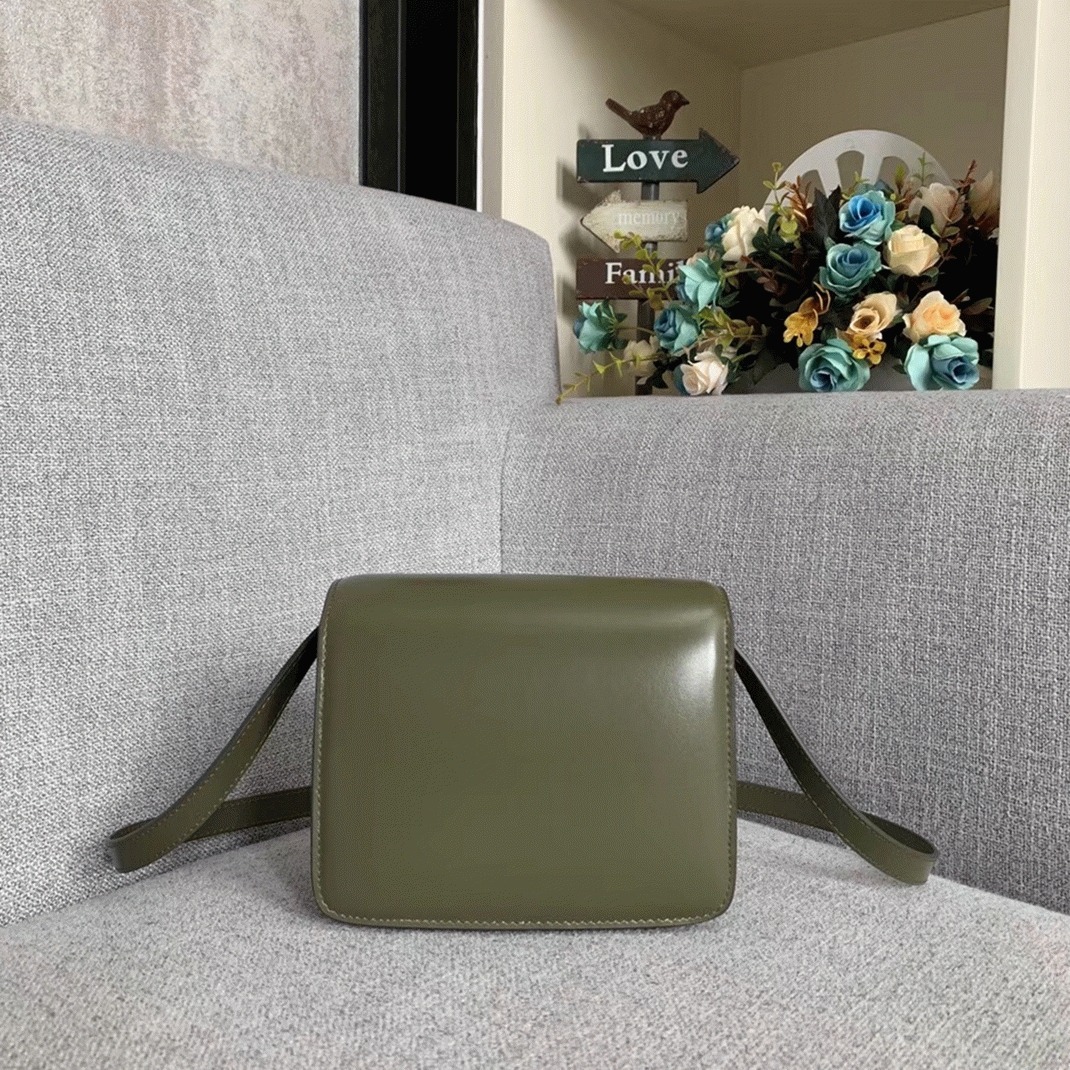 Top Quality Fake Celine Classic Box Small Bag In Army Green angle 3